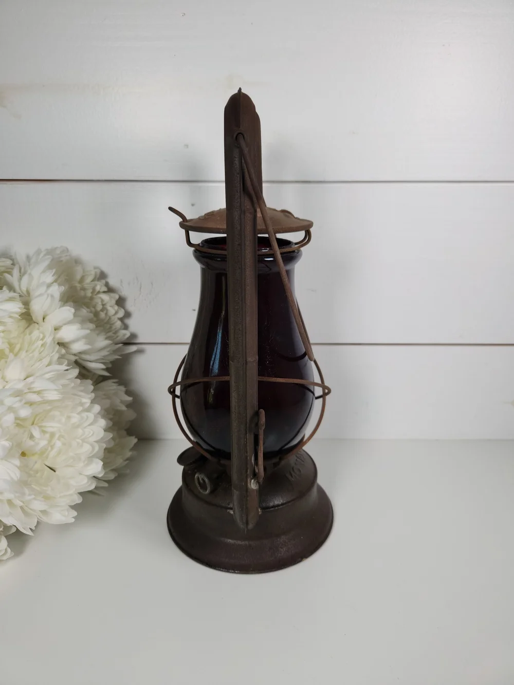 Vintage Dietz Monarch Lantern w/ Ruby Red Glass | Antique Railroad Lantern